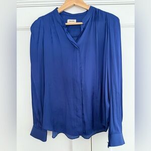 Zadig & Voltaire Satin Electric Blue Blouse